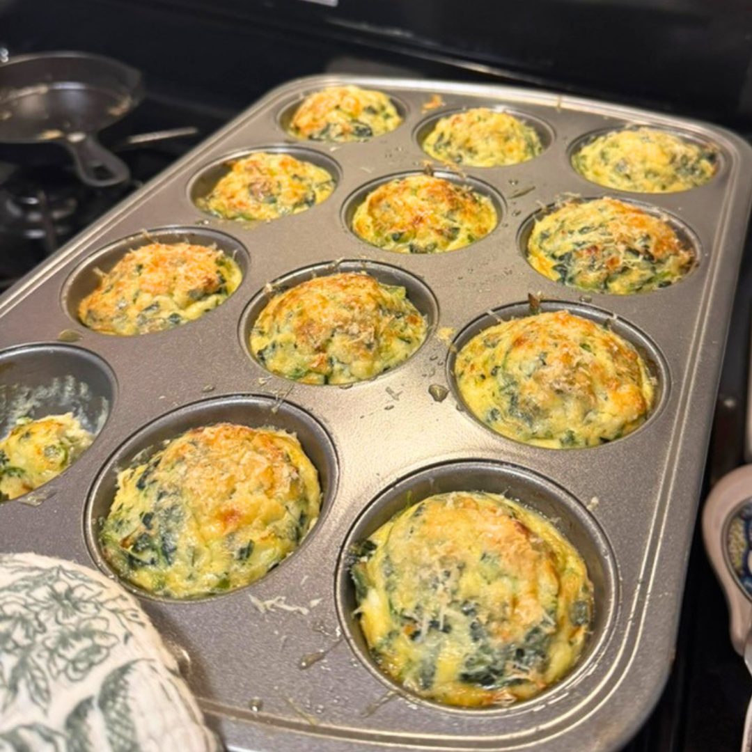 Fluffy Spanakopita Egg Bites